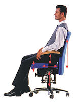 Die Einstellm&ouml;glichkeiten des ergonomischen B&uuml;rostuhl Haider Bioswing Jive
