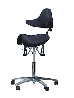 Der Boogie Sattelsitz: Der Reiterstuhl f&uuml;r das B&uuml;ro mit dem Bioswing Sitzwerk