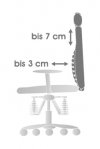 B&uuml;rostuhl Bioswing Twist: H&ouml;henverstellung R&uuml;ckenlehne