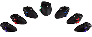 Die ergonomische Contour PC-Maus gibt es in 7 Ausf&uuml;hrungen: vier Gr&ouml;&szlig;en f&uuml;r die rechte Hand und drei Gr&ouml;&szlig;en f&uuml;r die linke Hand. 