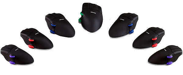 Die ergonomische Contour PC-Maus gibt es in 7 Ausf�hrungen: vier Gr��en f�r die rechte Hand und drei Gr��en f�r die linke Hand. 