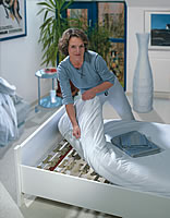 Das Bettsystem Lattoflex 200 kann in fast jedes Bettgestell integriert werden.