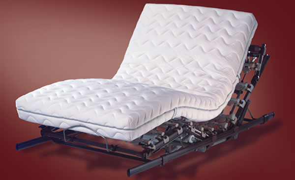 Bettsystem Lattoflex 300: Systemaufbau mit Komfort-Motorrahmen und Evo-Matratze.