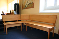 passend zu Tisch 90 x 140 cm, Buche massiv, ge&ouml;lt und gewachst, Ma&szlig;e: 195 x 145 cm,